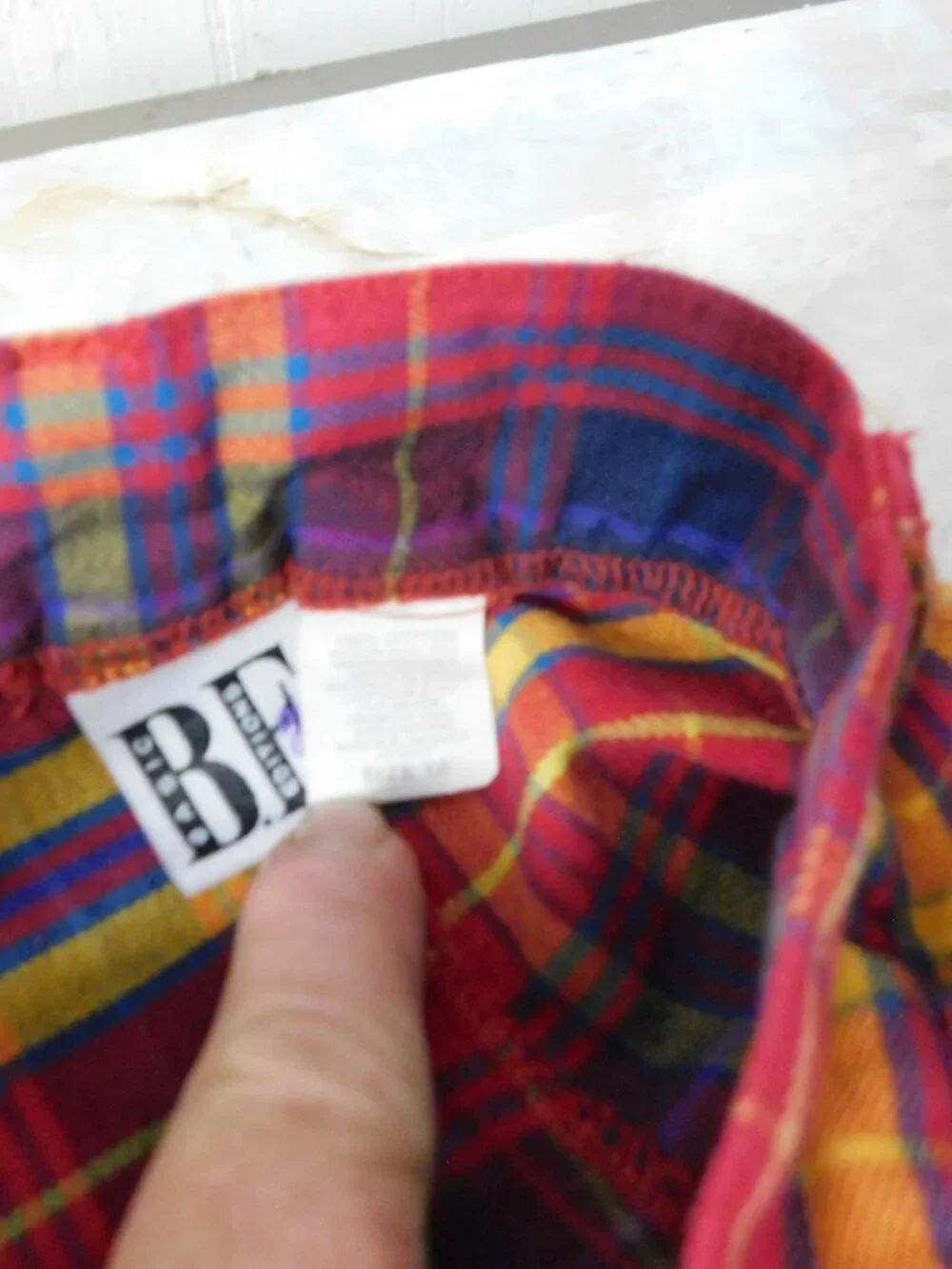BE Basic Editions Cotton Girls Shorts Plaid sz 10
